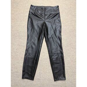 Studio Badgley Mischka Black Pull On Vegan /Faux Leather Leggings Size Large